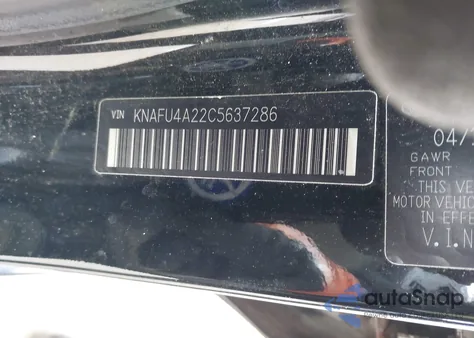 2012 Kia Forte Ex from USA, damaged, VIN KNAFU4A22C5637286